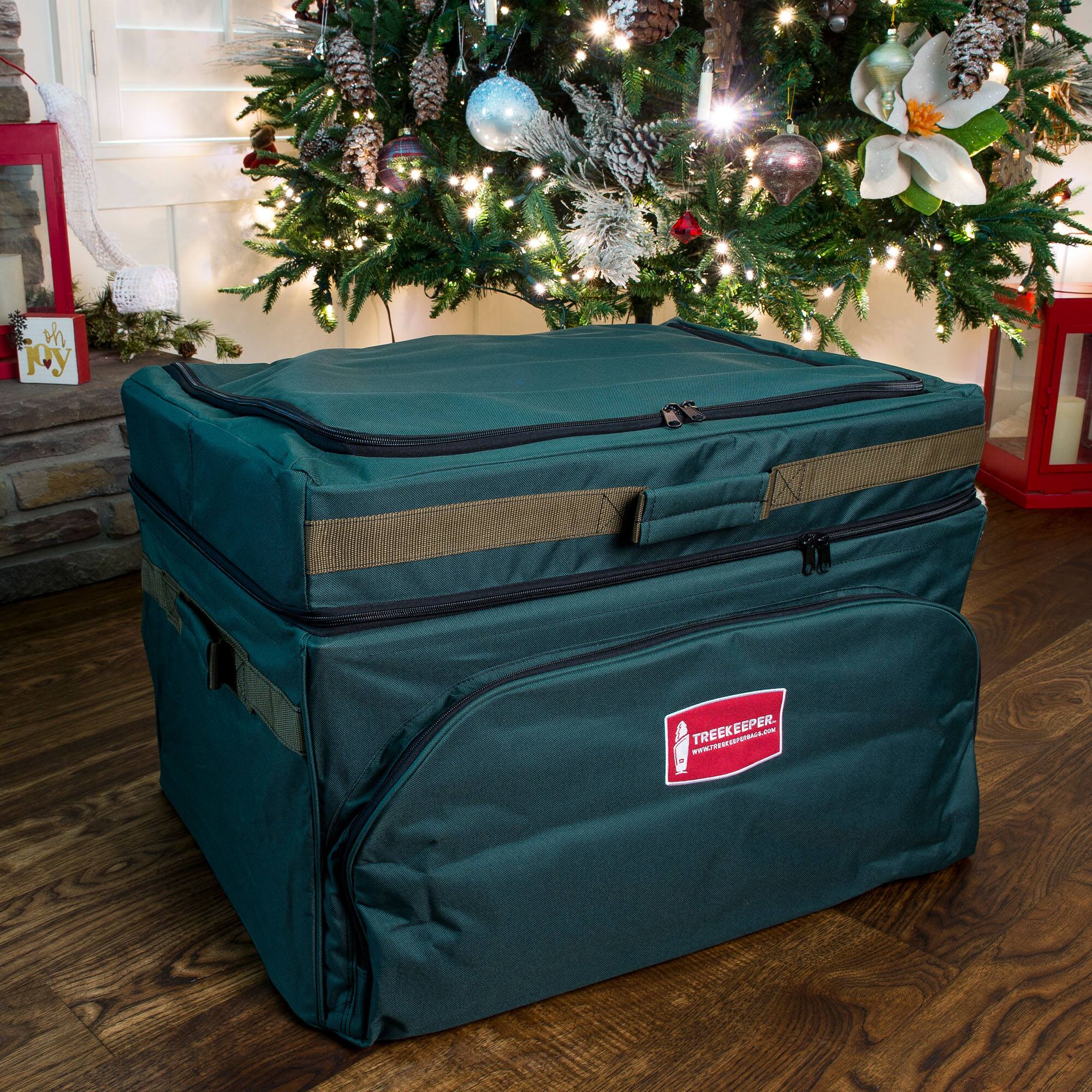 TreeKeeper 72ct. 4" Christmas Ornament Storage Box with Top Pocket